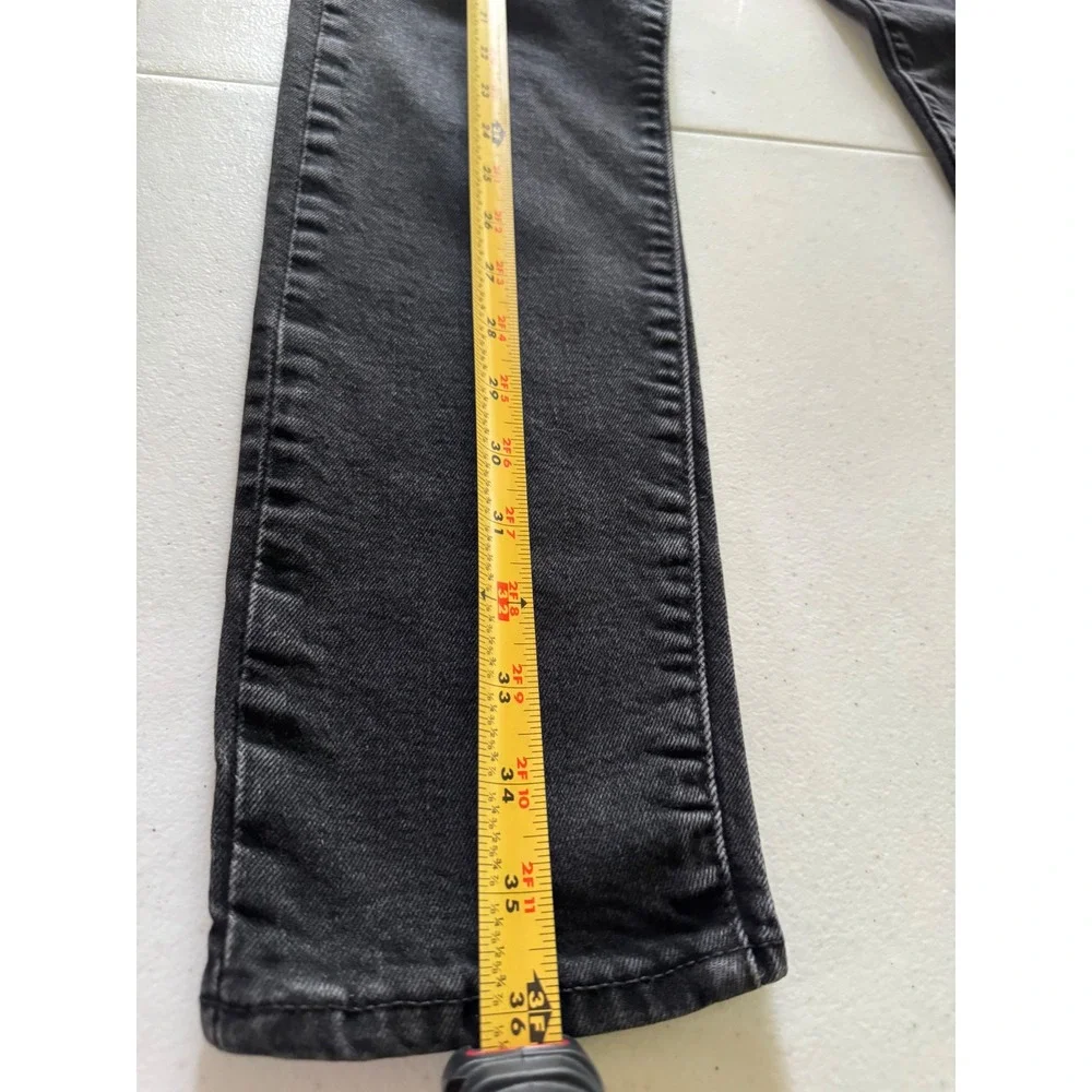 Levis Premium Jeans Faded Black Denim Five Pocket Pants Mens Size 26x10 Rise